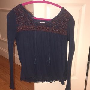 Long sleeve navy shirt